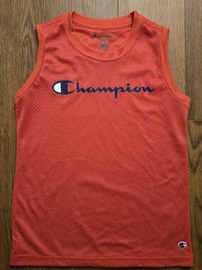 Champion Red Mesh Sleeveless Athletic Tank